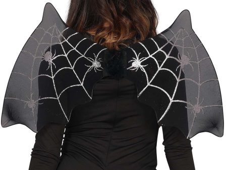 Fledermaus Spinnen Flügel in Schwarz 60cm Discount