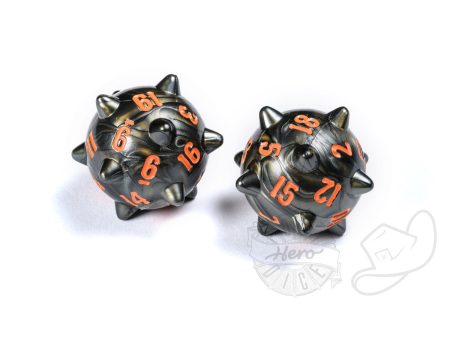 PolyHero Warrior 2d20 Spiked Balls Steel Grey Online Hot Sale