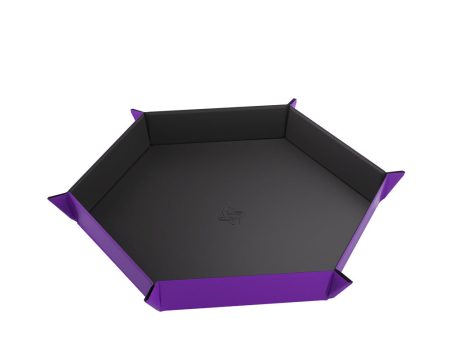 Magnetic Dice Tray: Hexagonal: Black   Purple For Discount