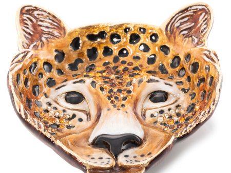 Jay Strongwater Skye Leopard Trinket Tray SDH2552-251 on Sale