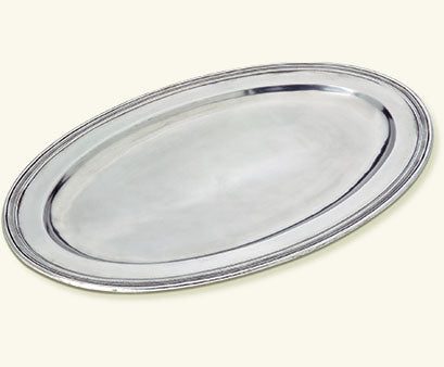 Match Pewter Oval Platter Large 1171 For Sale