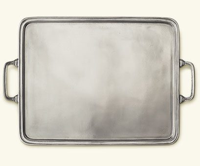 Match Pewter Rectangle Tray With Handles Xl 964.3 Discount