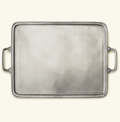 Match Pewter Rectangle Tray With Handles Xl 964.3 Discount