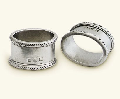 Match Pewter Luisa Oval Napkin Ring Pair a873.0 Sale