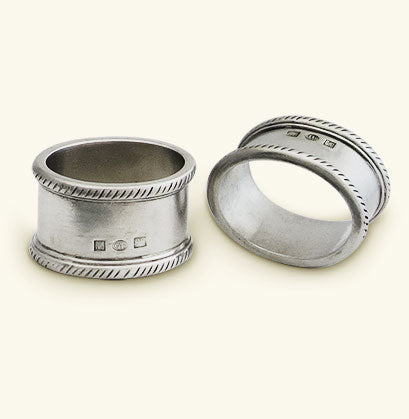 Match Pewter Luisa Oval Napkin Ring Pair a873.0 Sale