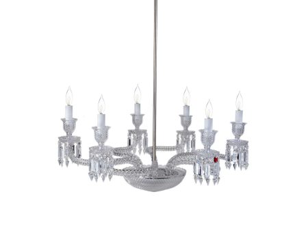 Baccarat Crystal 6 Arm Tourbillon Chandelier Discount