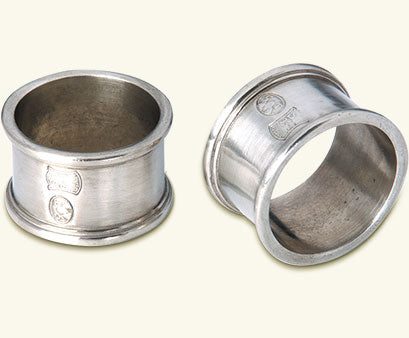 Match Pewter Round Napkin Ring Pair A551.0 Supply