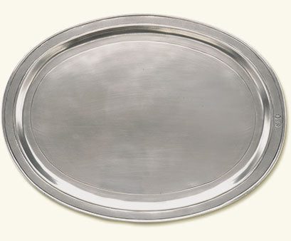 Match Pewter Oval Incised Tray Large 847 Sale