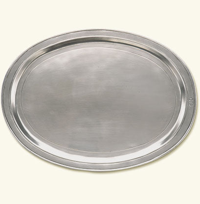 Match Pewter Oval Incised Tray Large 847 Sale