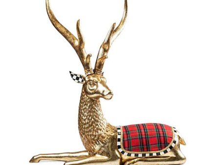 Mackenzie Childs Tartastic Tabletop Stag Resting Online